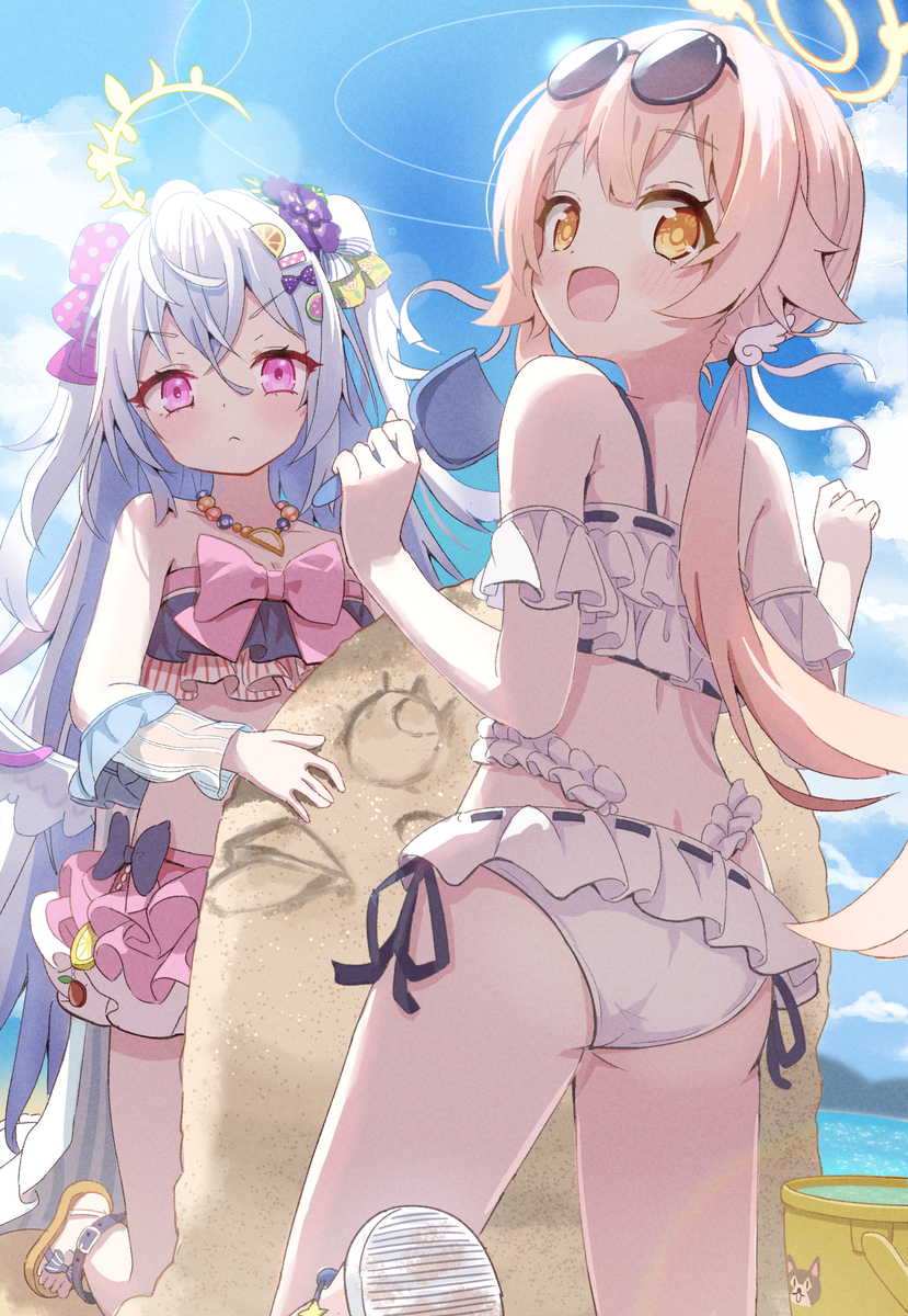 This is a pixiv picture whose title is 水着ヒフアズ🌴🏖.