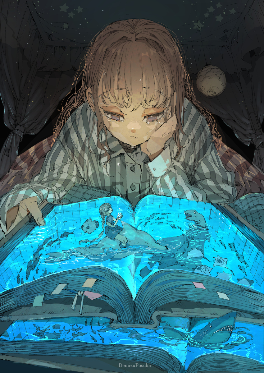 This is a pixiv picture whose title is 深～い話だなぁ…Oceanic Tranquility Art.