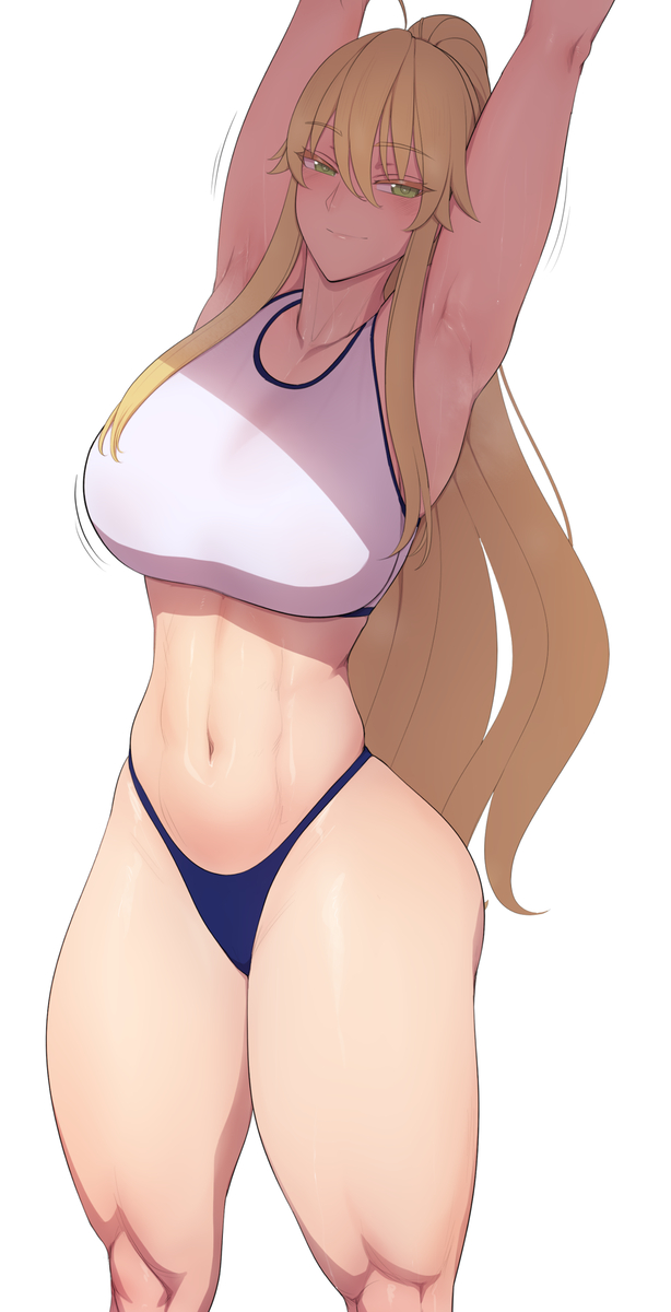 This is a pixiv picture whose title is Artoria, a lil bit sporty.