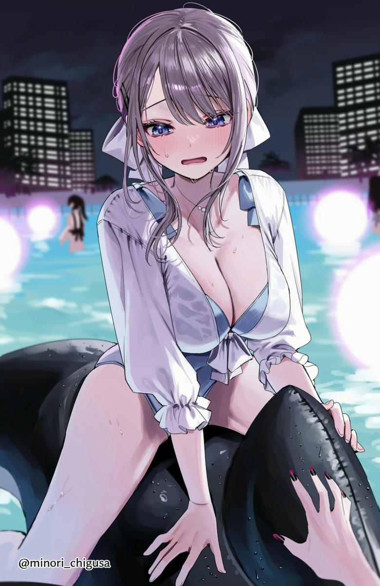 This is a pixiv picture whose title is ｢これ、私が乗ってもホントに沈まない…？｣.