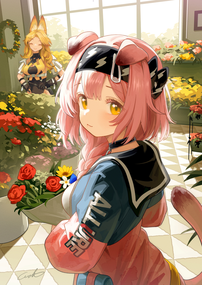 This is a pixiv picture whose title is 花屋はロドスで.