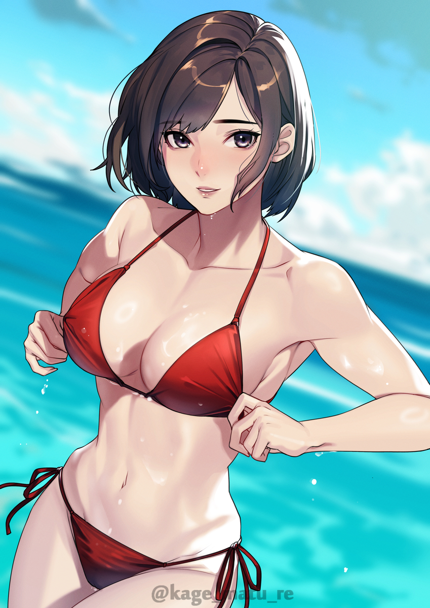 This is a pixiv picture whose title is 暑が夏い。.