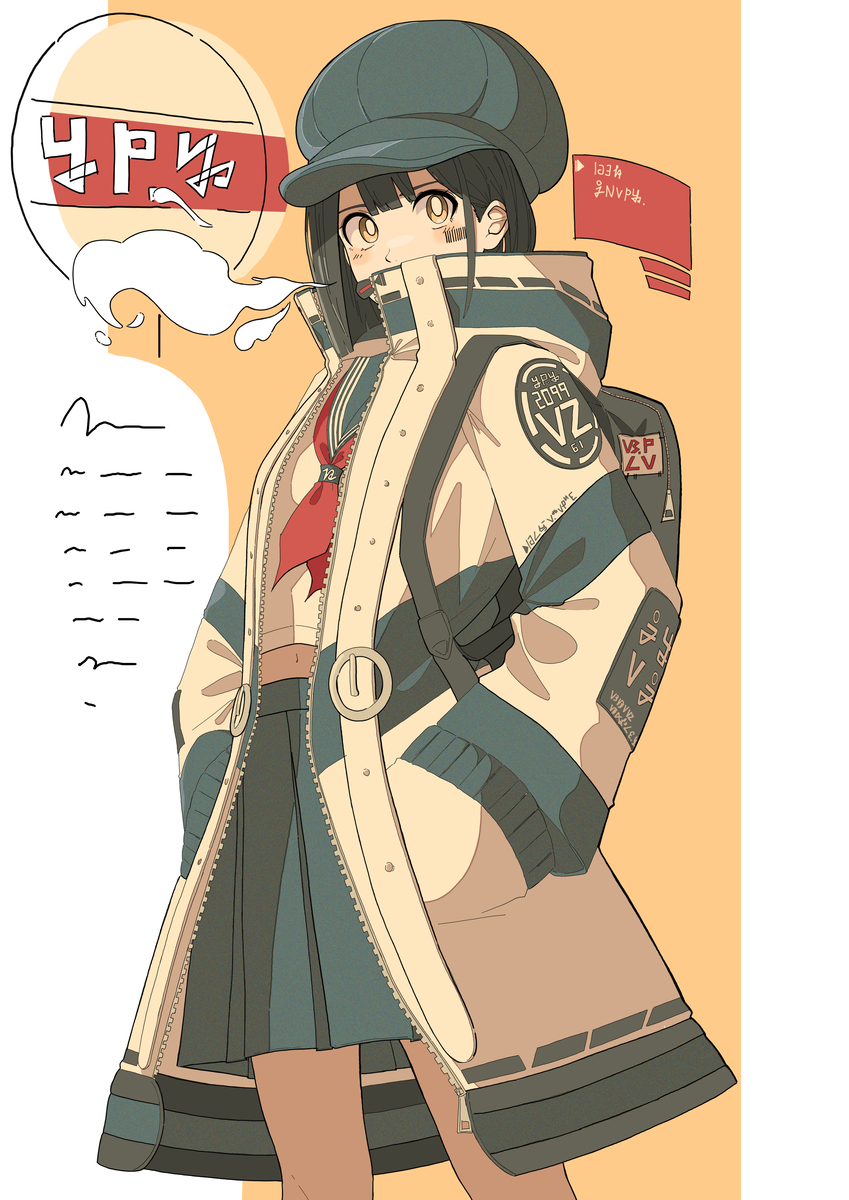 This is a pixiv picture whose title is バス待ち.
