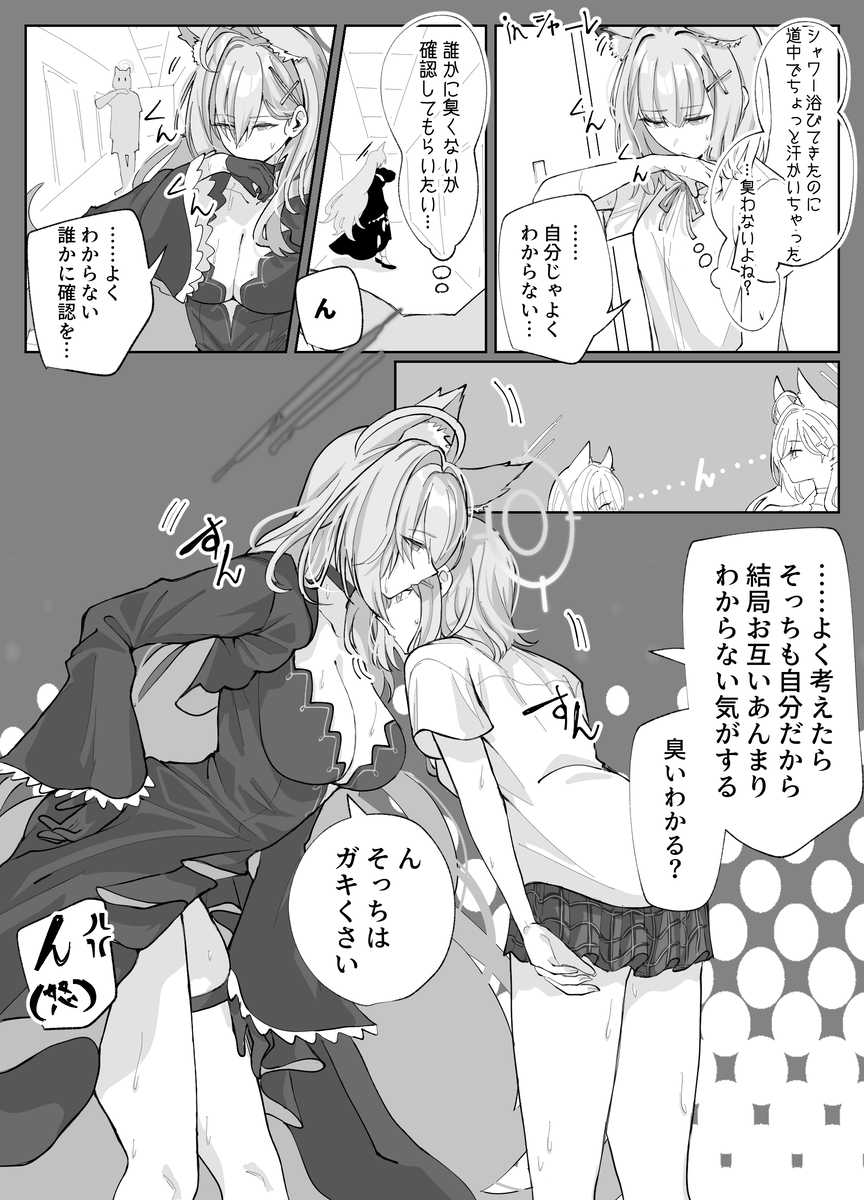 This is a pixiv picture whose title is 相互確認シロコ.