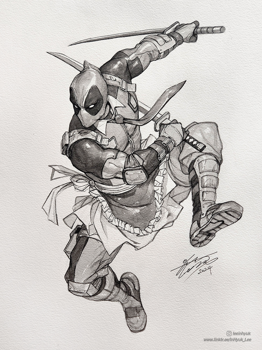 This is a pixiv picture whose title is Deadpool.