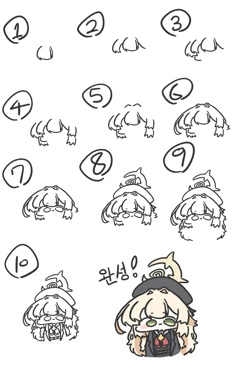 This is a pixiv picture whose title is 교수님 그리는 방법.