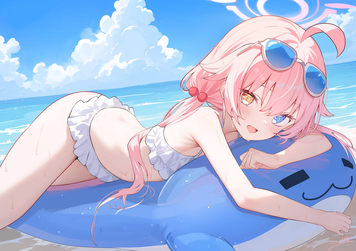 This is a pixiv picture whose title is BlueArchive Summer set 3.