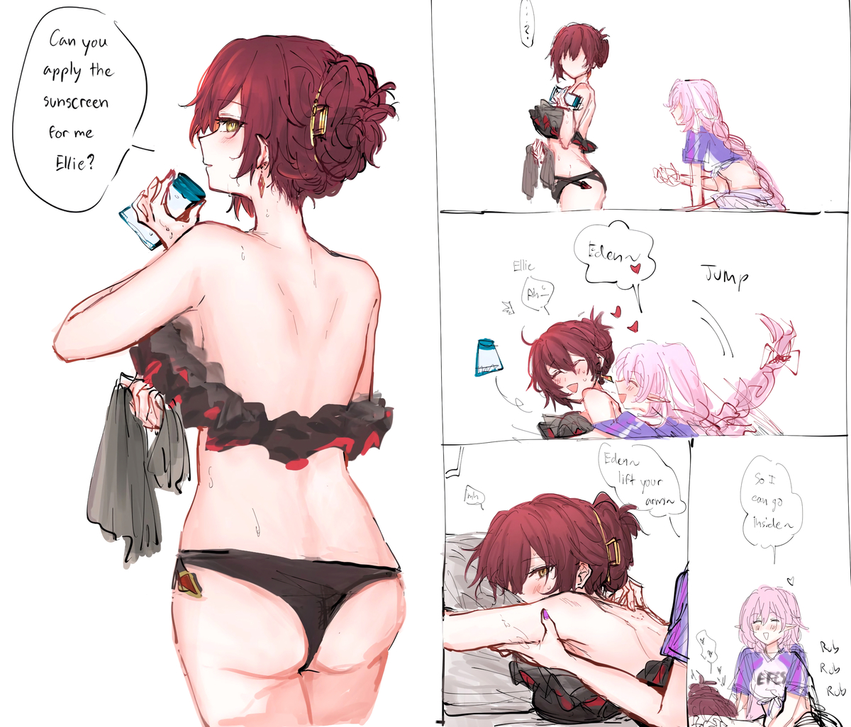 This is a pixiv picture whose title is ElyEden swimsuit.