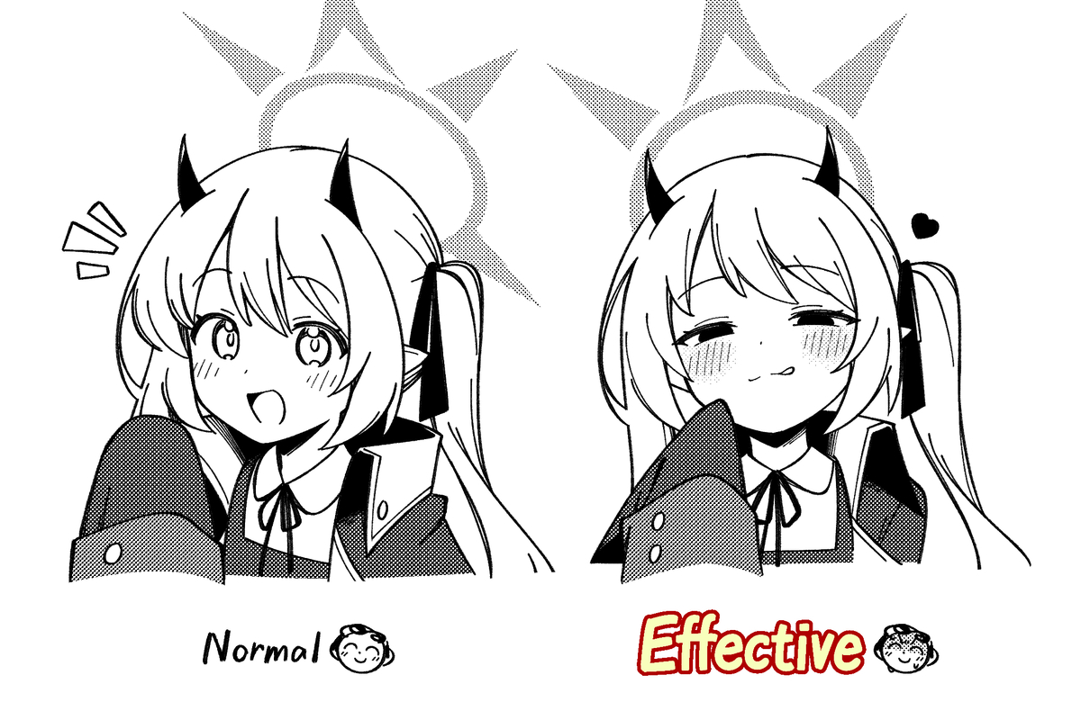 This is a pixiv picture whose title is 普通目とスケベ目.