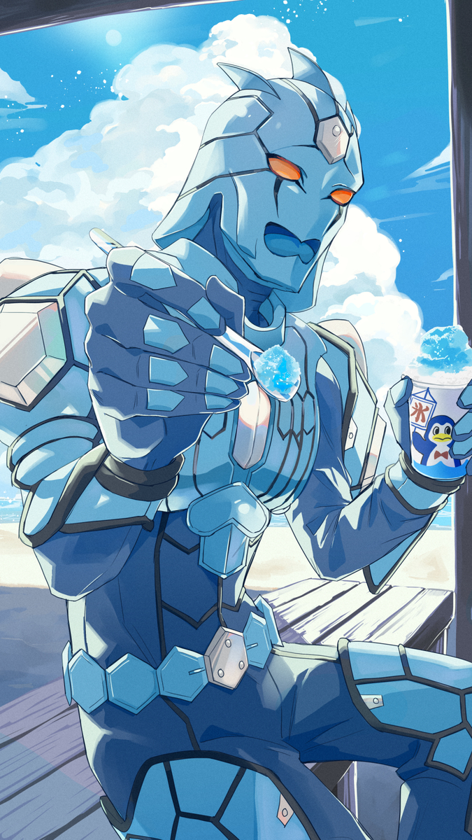 This is a pixiv picture whose title is 電王の夏の絵×３.