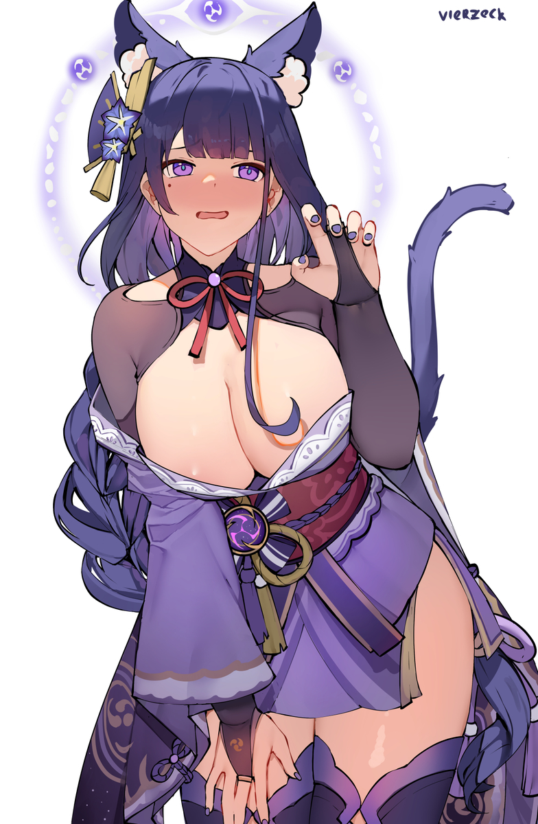 This is a pixiv picture whose title is 雷電将軍.