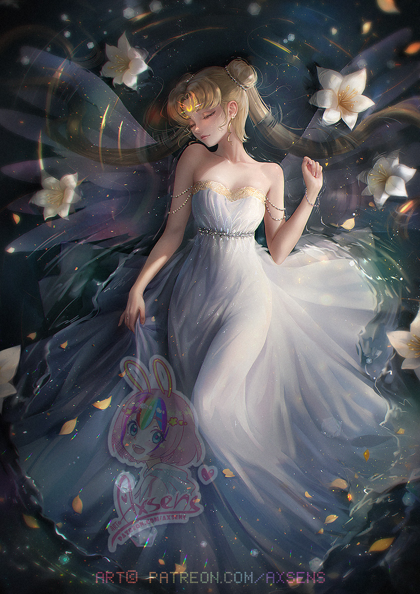 This is a pixiv picture whose title is Gentle Eternal Moon Princess.