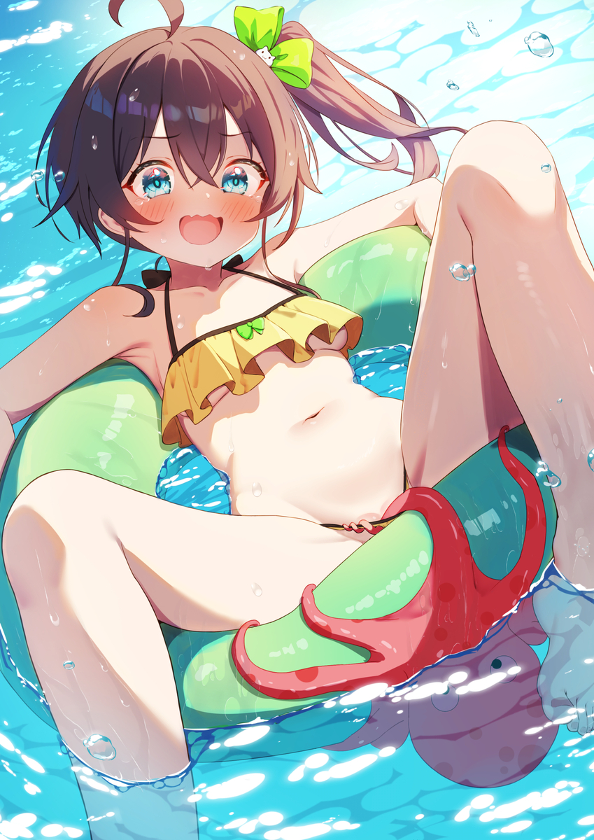 This is a pixiv picture whose title is 海、タコ.