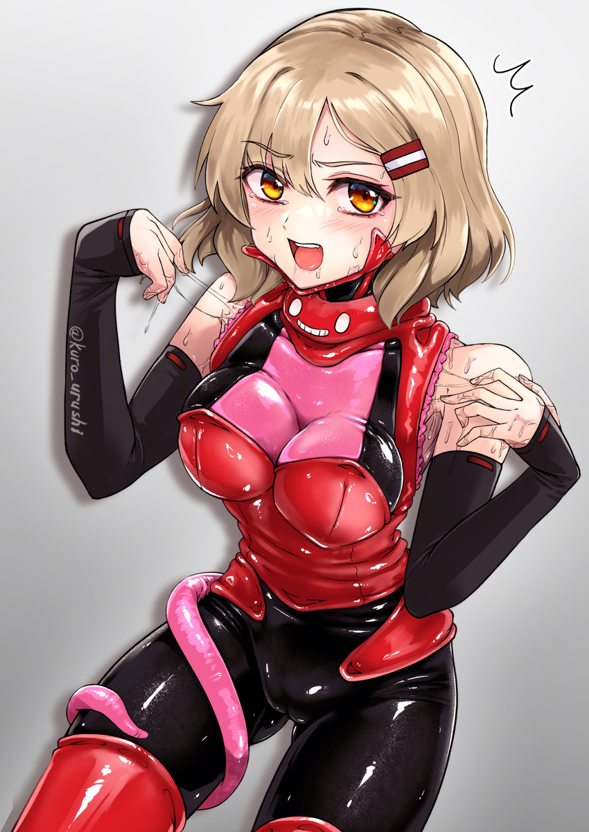 This is a pixiv picture whose title is うちの子触手服改.