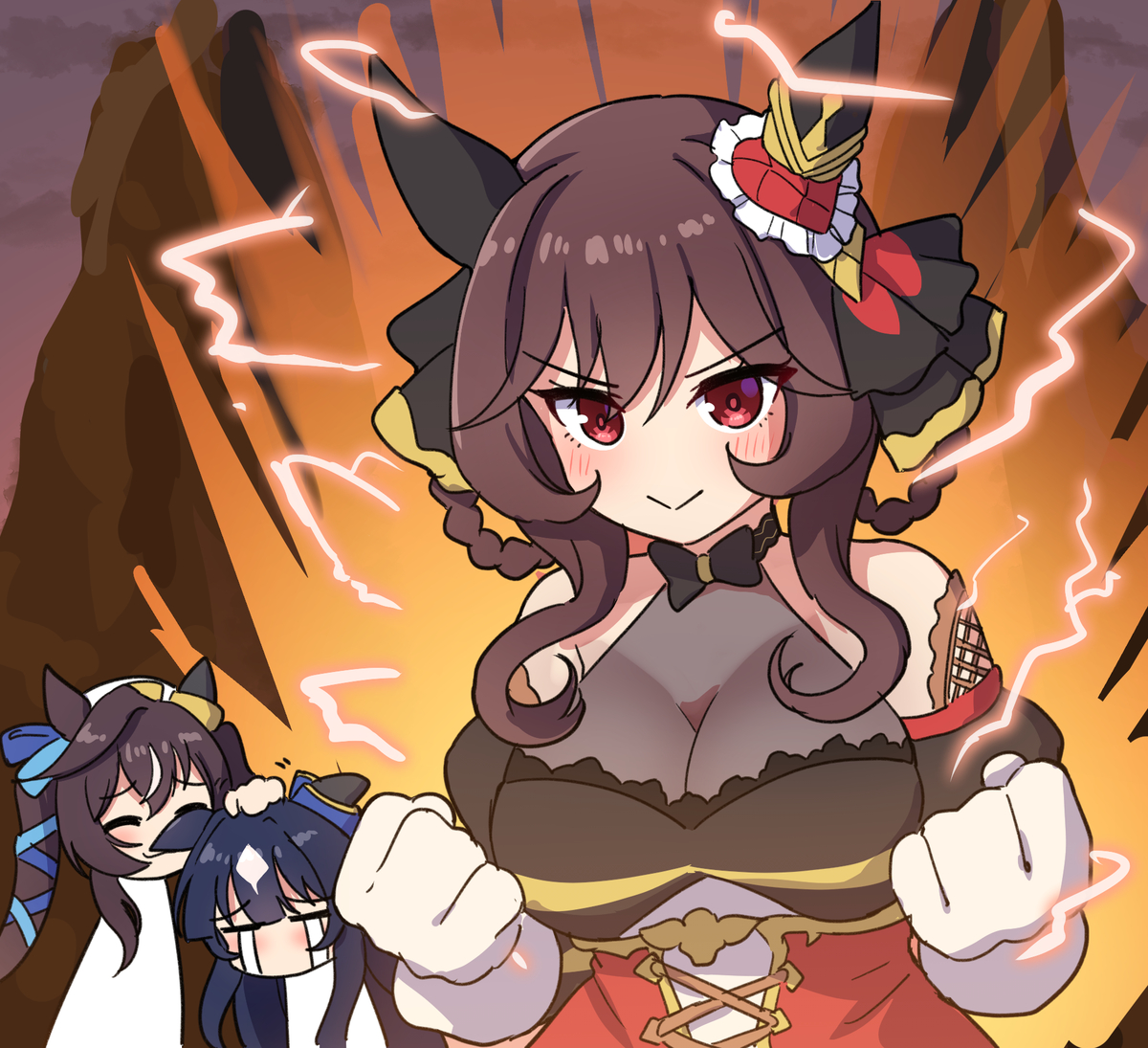 This is a pixiv picture whose title is ウマ娘…？　サイヤ娘…？  #ウマ娘　#ジェンティルドンナ.
