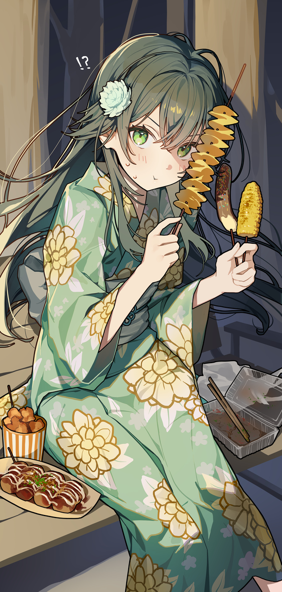 This is a pixiv picture whose title is 7日目 浴衣手毬.