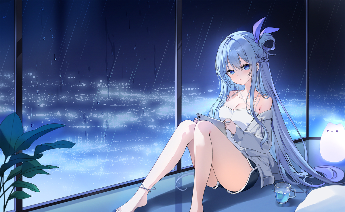This is a pixiv picture whose title is 🌧️.