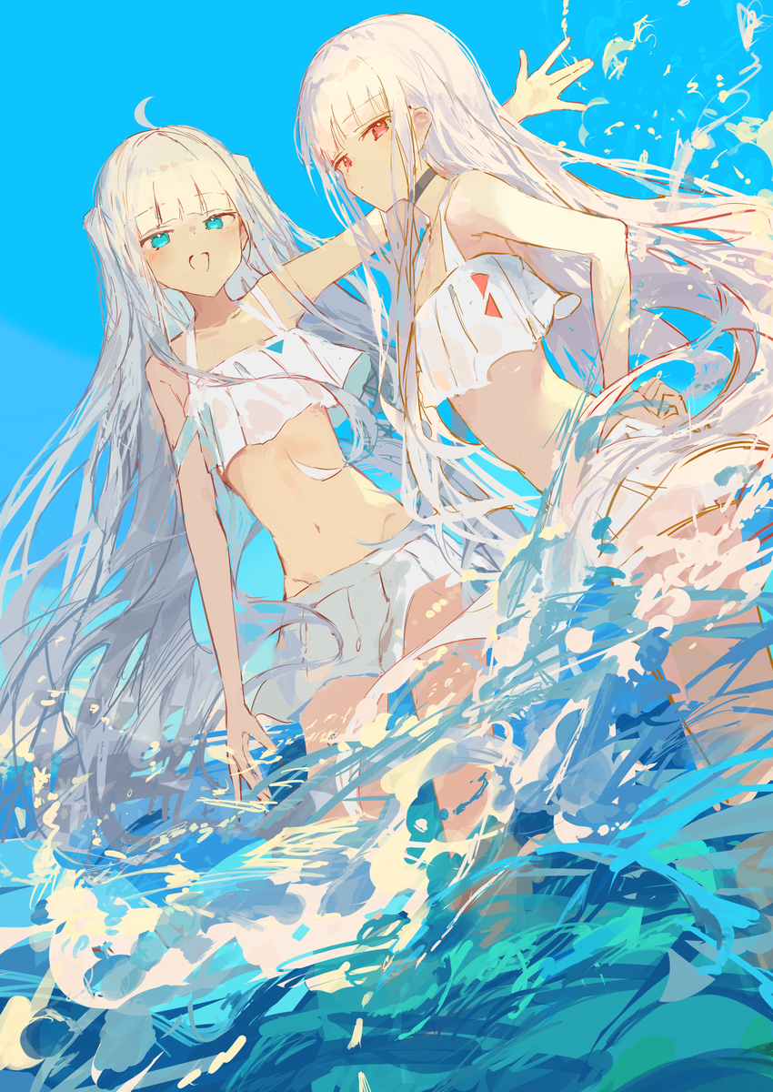 This is a pixiv picture whose title is 🌊.