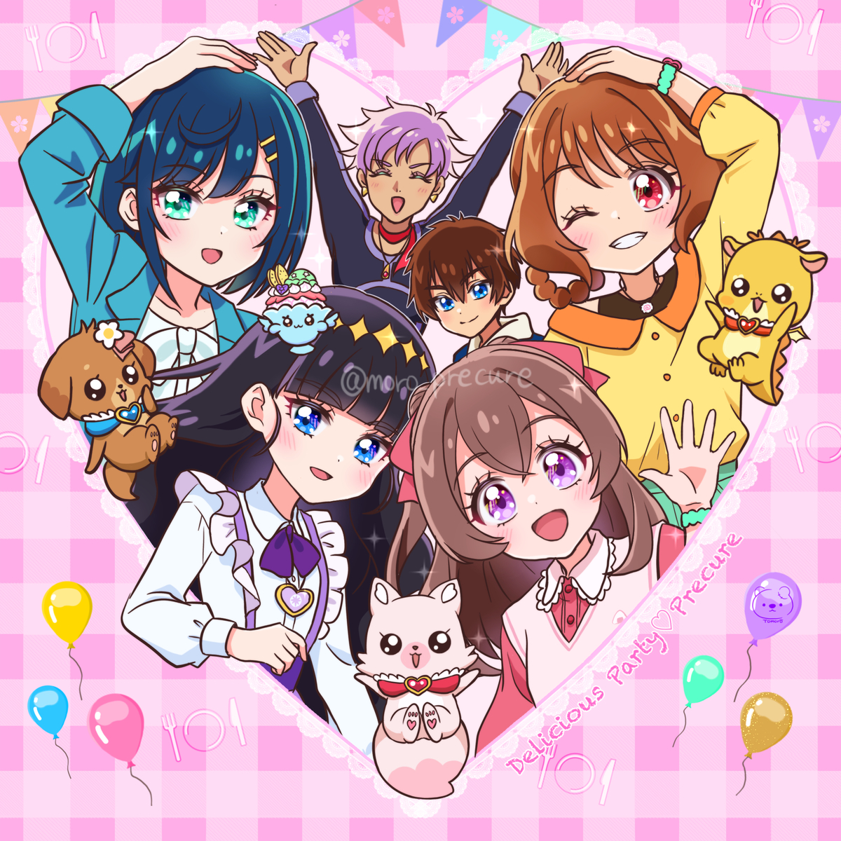 This is a pixiv picture whose title is デリシャスパーティ♡プリキュア.