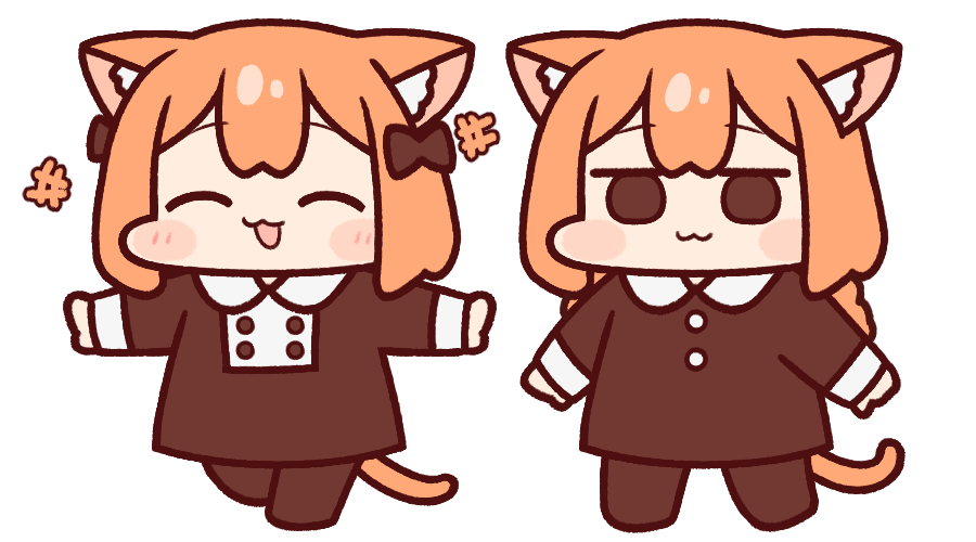 This is a pixiv picture whose title is うめともものふつうの暮らし.