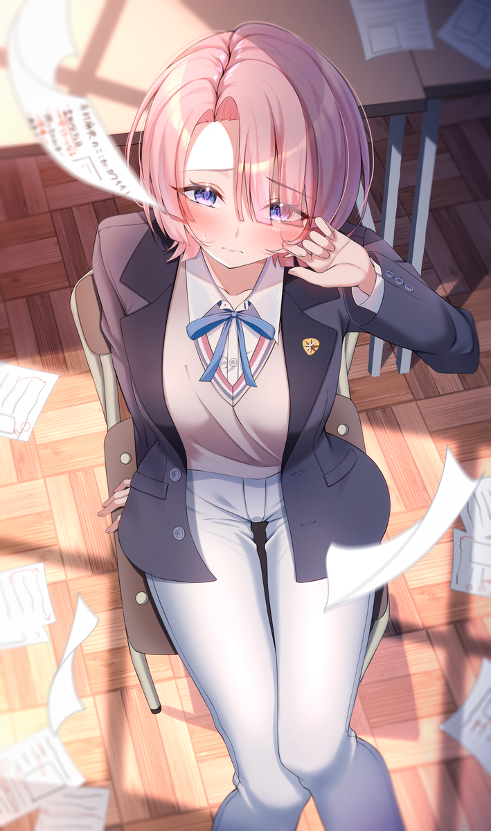 This is a pixiv picture whose title is 「も、もうカワイイって言わなくていいですっ…！」.