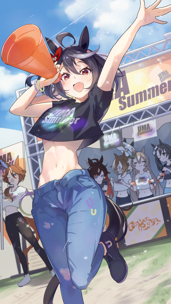 This is a pixiv picture whose title is 3期組でUMA Summer.