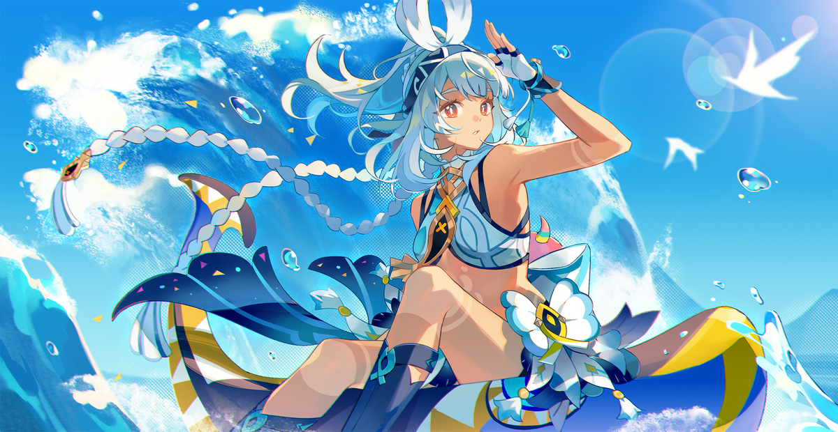 This is a pixiv picture whose title is 海浪.