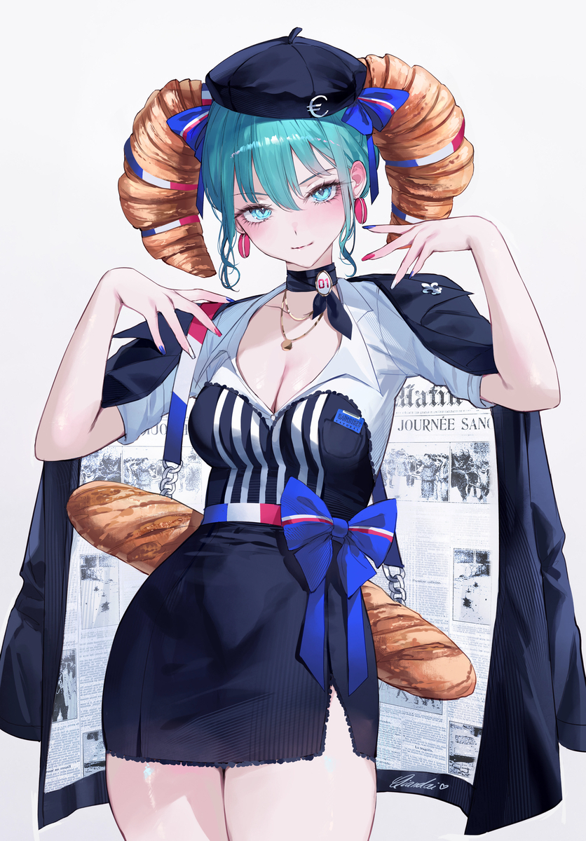 This is a pixiv picture whose title is フレンチ初音ミク.