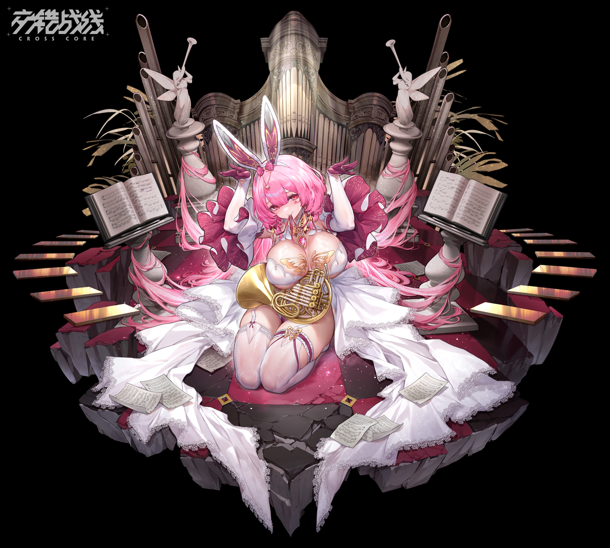 This is a pixiv picture whose title is 2023.12圣歌皮肤立绘+设计.