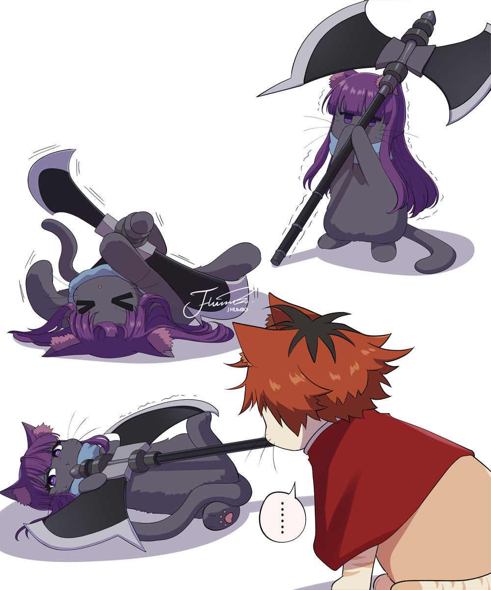 This is a pixiv picture whose title is ニャーやってるの.