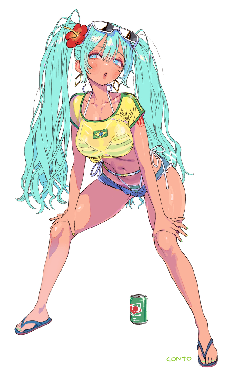 This is a pixiv picture whose title is Miku Brasileira.