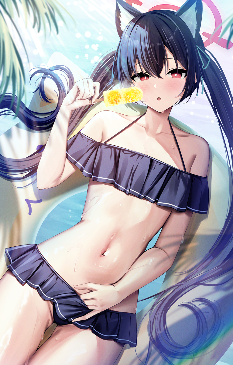 This is a pixiv picture whose title is summer vacation.