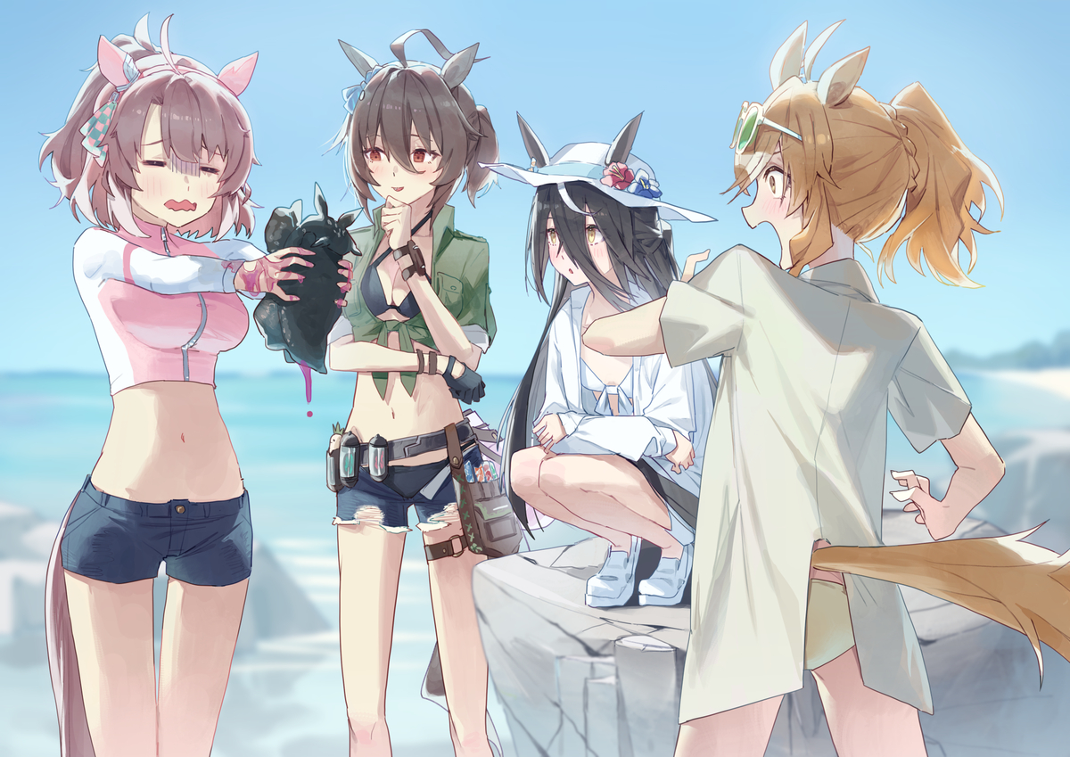 This is a pixiv picture whose title is 01世代の夏.