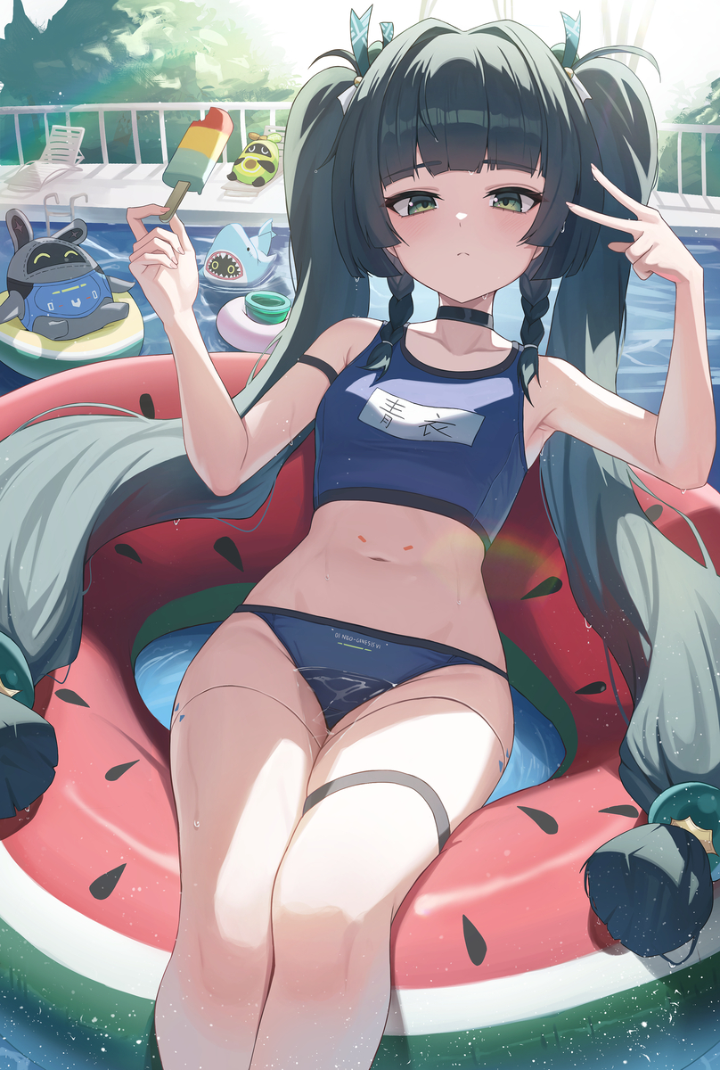 This is a pixiv picture whose title is 青衣.