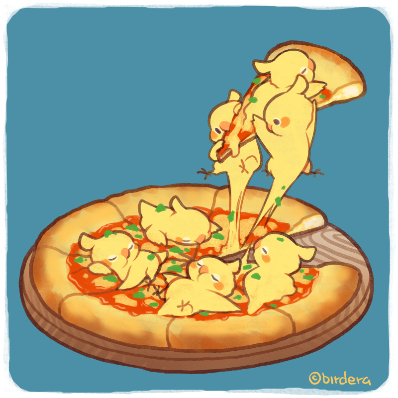 This is a pixiv picture whose title is Pizza！.