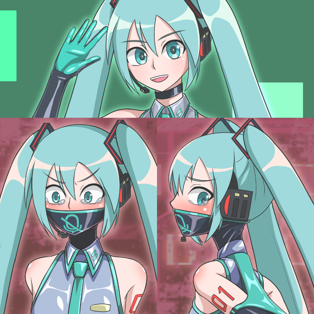 This is a pixiv picture whose title is Neuhalized Miku, Neutralized.