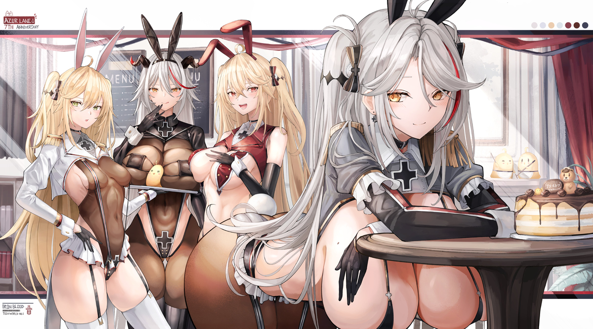 This is a pixiv picture whose title is アズールレーン7周年！ 碧藍7週年快樂！.