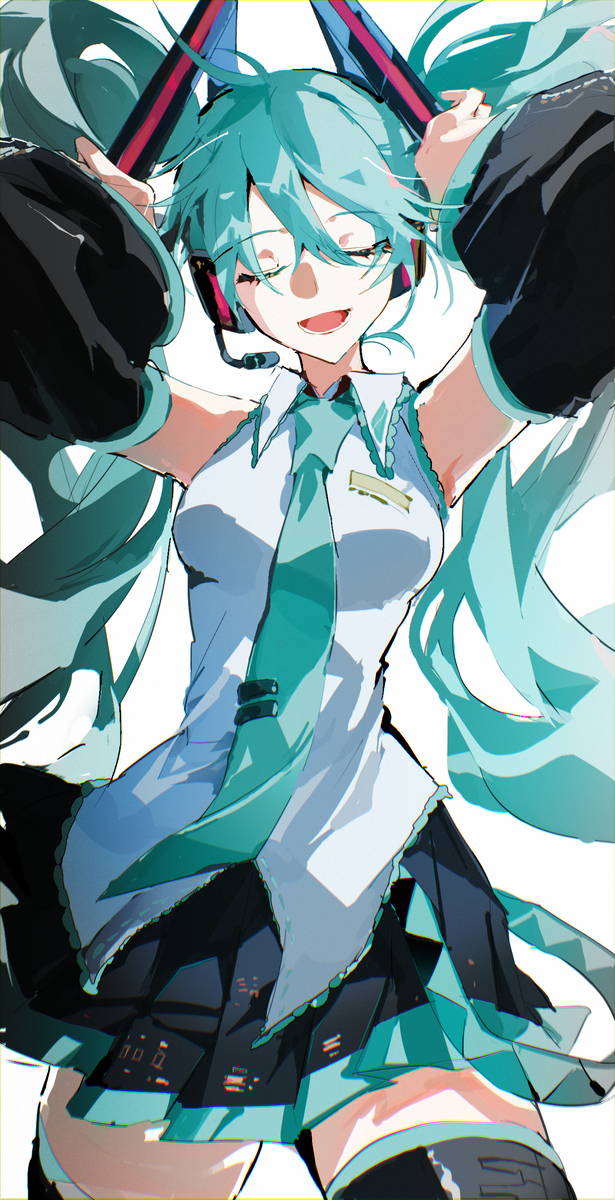 This is a pixiv picture whose title is ミク誕2024.