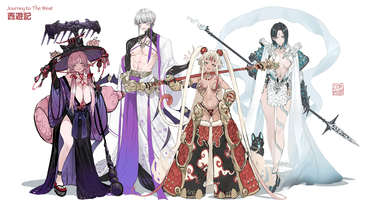 This is a pixiv picture whose title is Journey to the West.