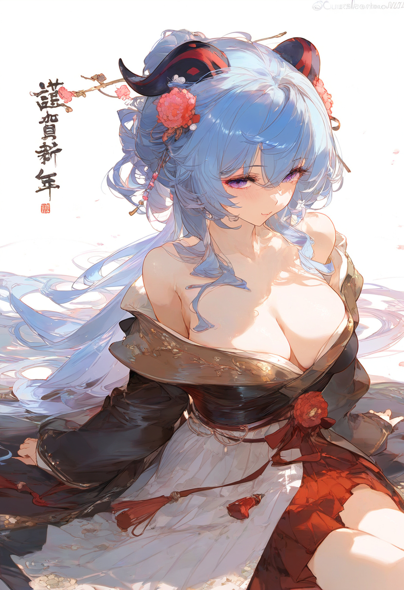 This is a pixiv picture whose title is 中国风甘雨.