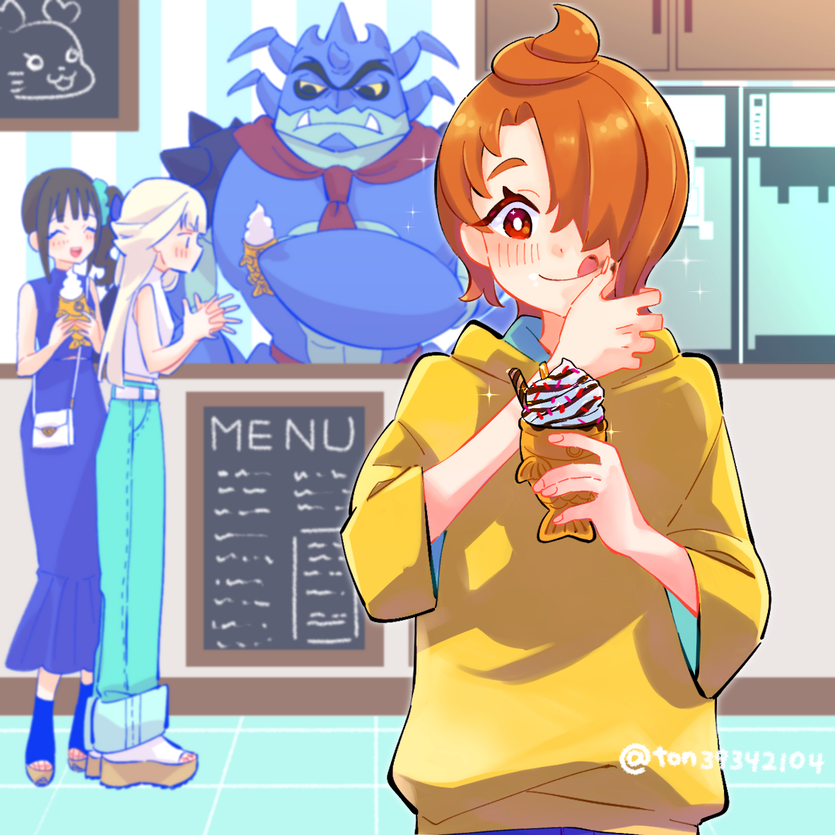 This is a pixiv picture whose title is おいしい🍦✨.