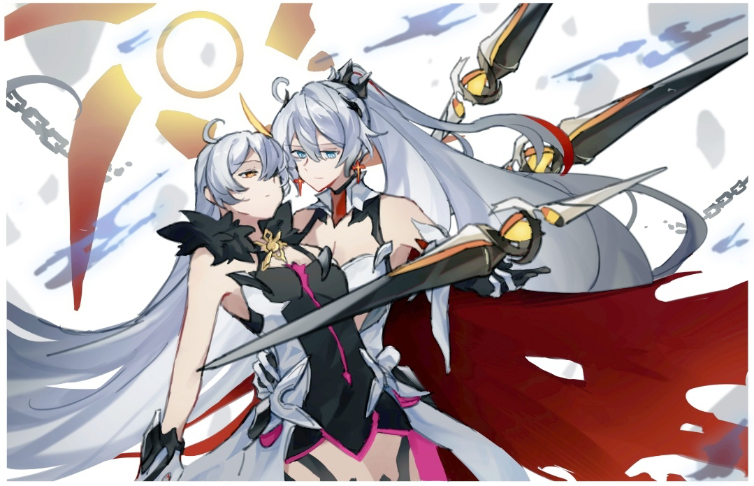 This is a pixiv picture whose title is 薪炎和女王.