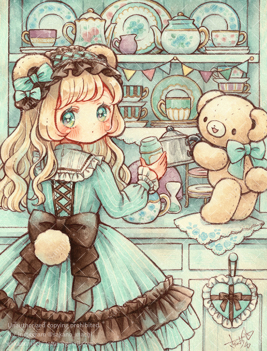 This is a pixiv picture whose title is Little Tearoom.