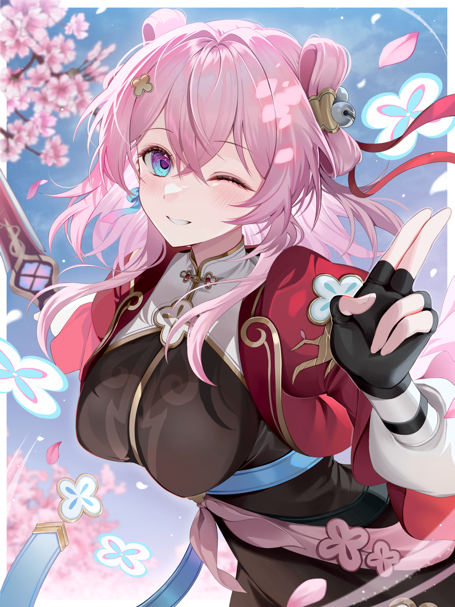 This is a pixiv picture whose title is 🌸.