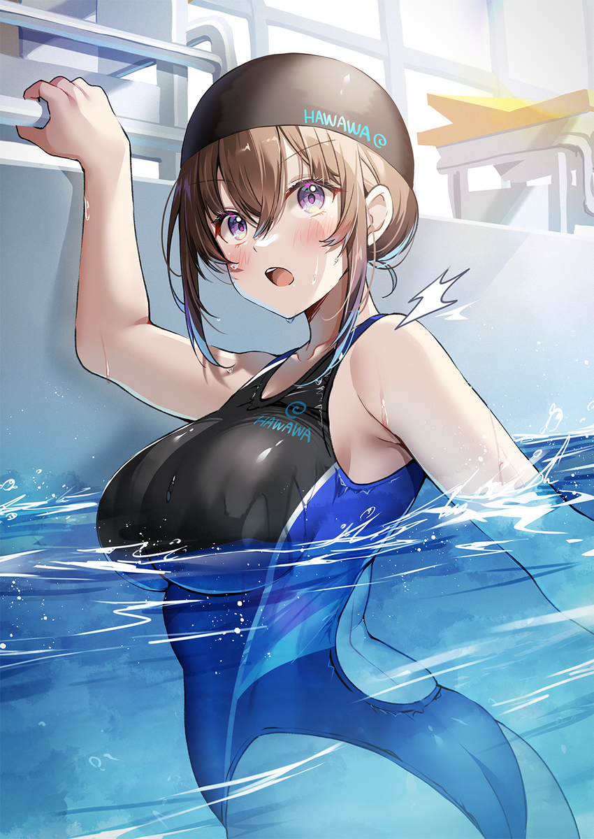 This is a pixiv picture whose title is 水泳大会 その8 「順位は！？」.