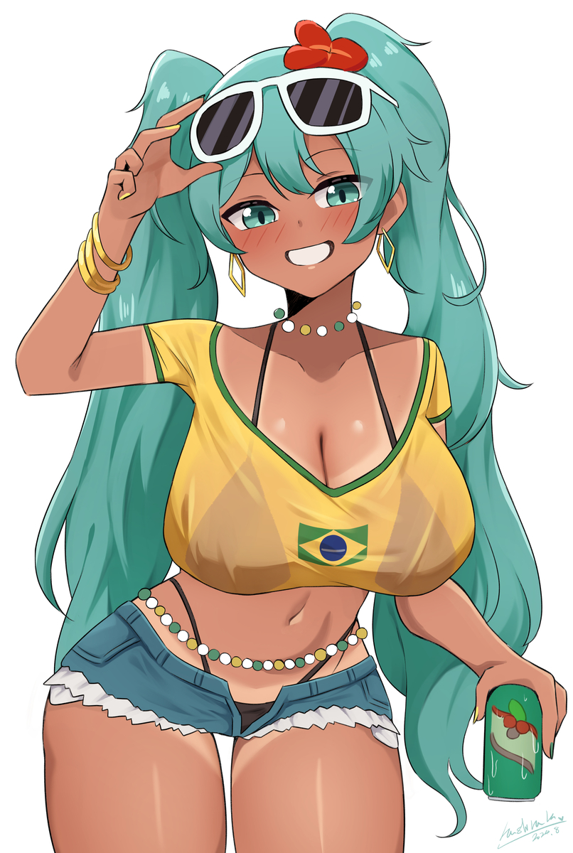 This is a pixiv picture whose title is Brazilian miku.