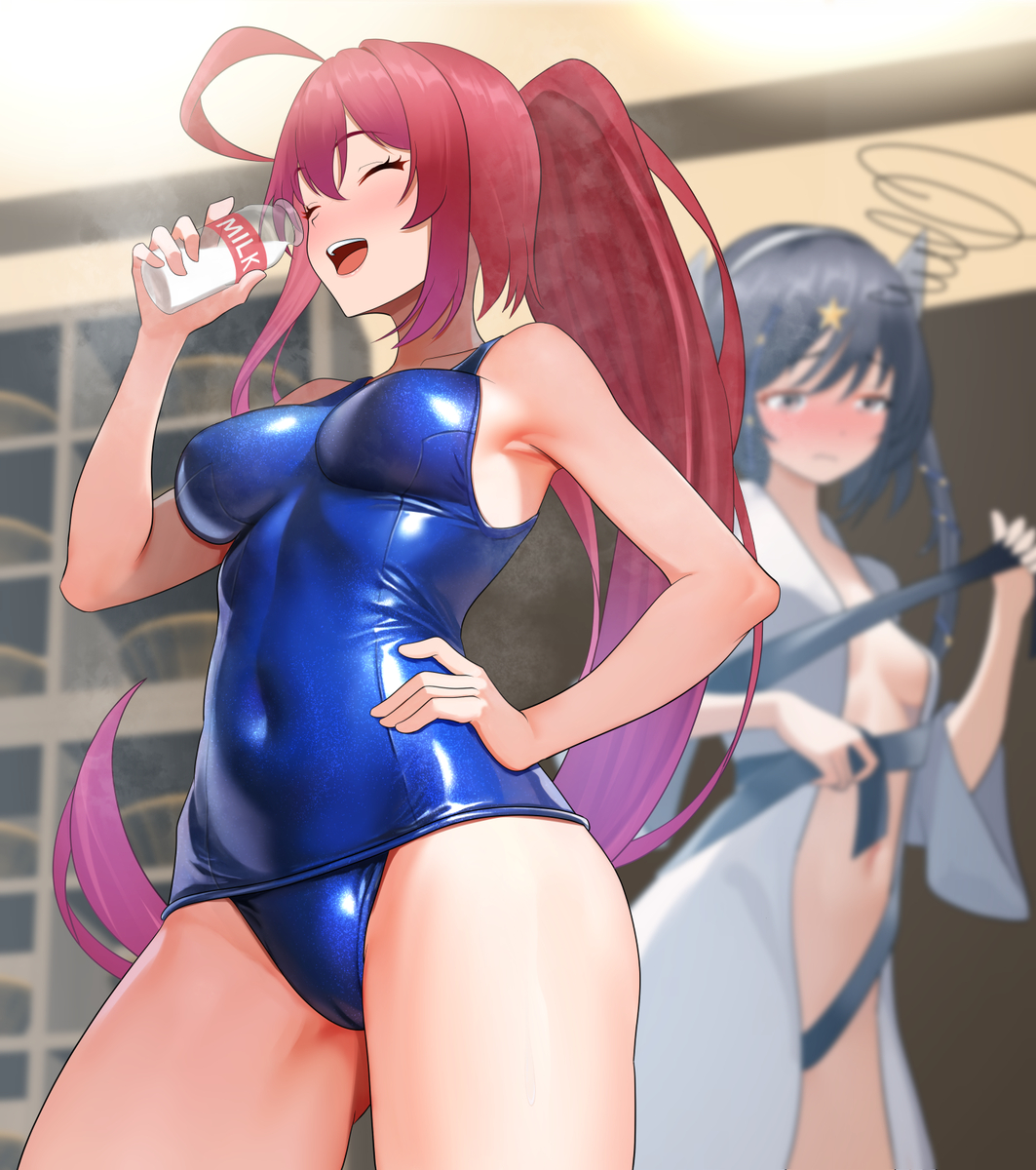 This is a pixiv picture whose title is スク水曜日！.