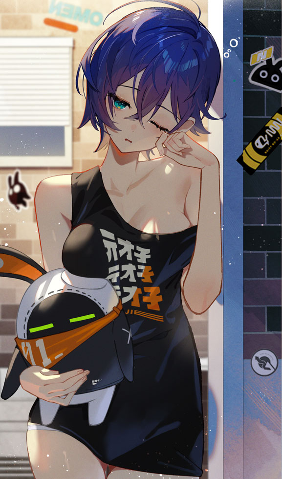 This is a pixiv picture whose title is 寝起きリン.