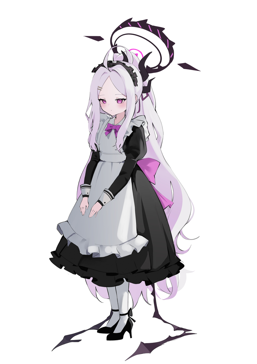 This is a pixiv picture whose title is Blue Archive Hina Maid Outfit.