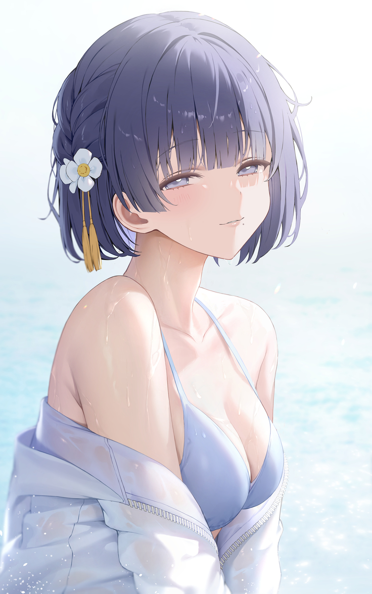 This is a pixiv picture whose title is 水着美鈴.